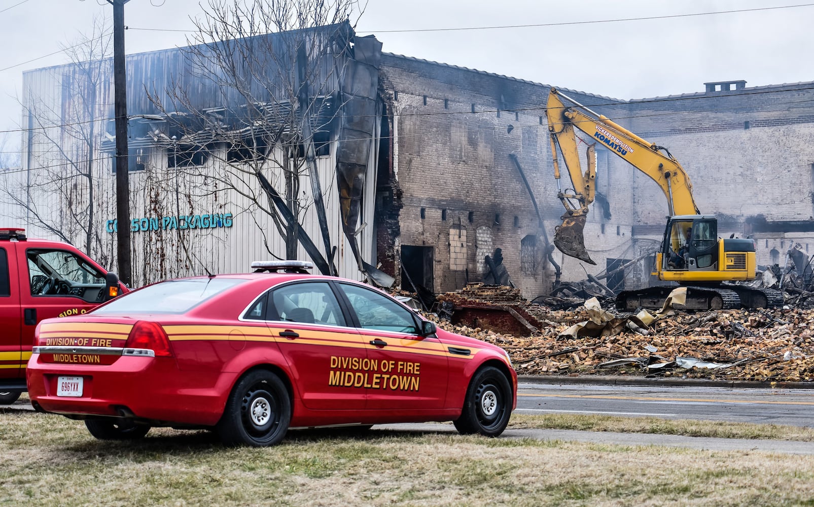 PHOTOS: Aftermath of huge New Year’s Day warehouse fire in Middletown