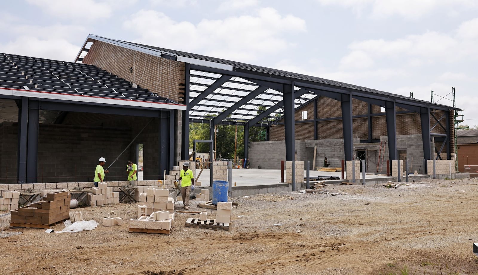 Construction continues on Hamilton's newest fire station Wednesday, July 31, 2024 on Ohio 4 in Hamilton. NICK GRAHAM/STAFF