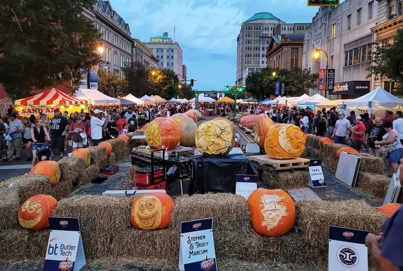 High Street was closed down and lined with vendors, food trucks, rides, games, pumpkins and more for visitors to enjoy Saturday, Oct. 9, 2021 at Operation Pumpkin in downtown Hamilton. NICK GRAHAM / STAFF