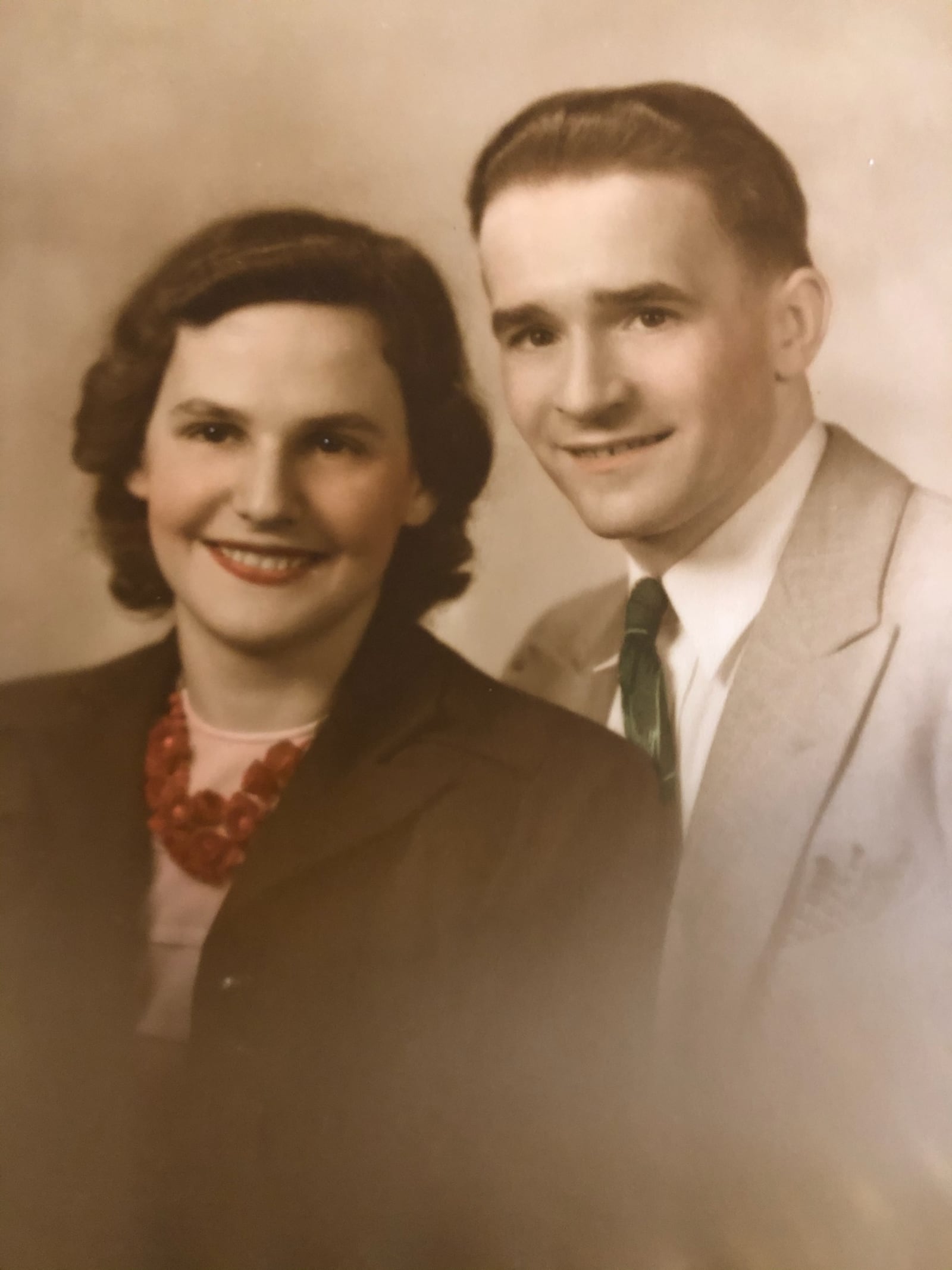 Martha and Alfred Engler are shown in a portrait early in their married life. He arrived in this country in 1936 and she got here two years later. CONTRIBUTED