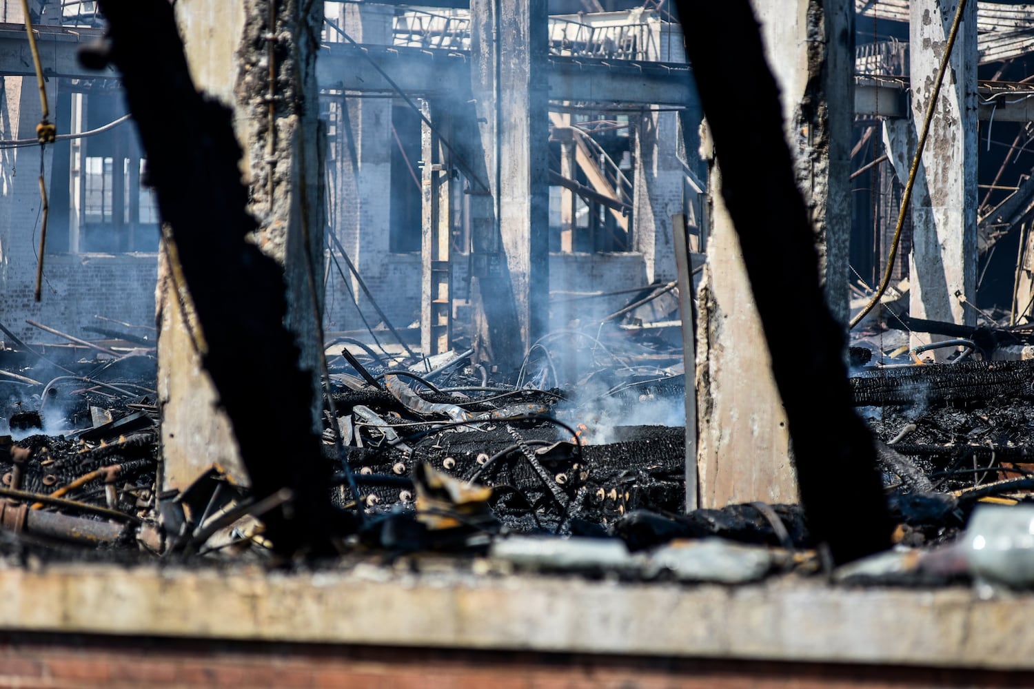 Aftermath of massive warehouse fire in Hamilton