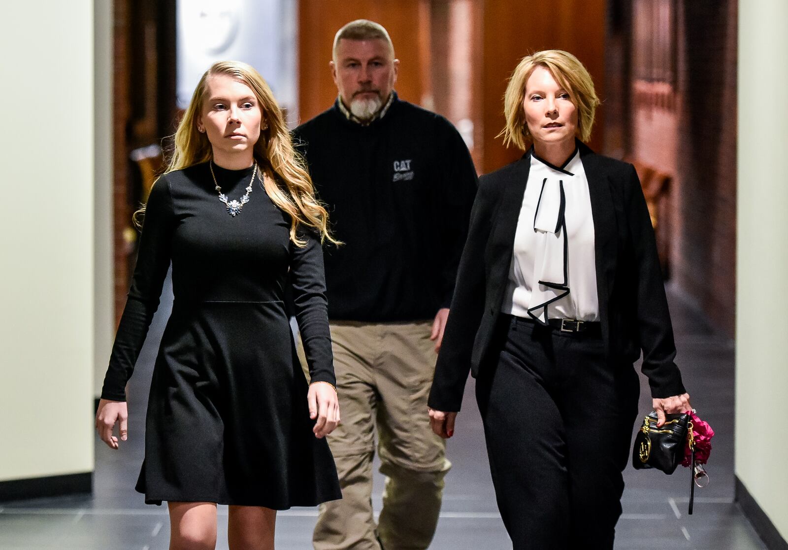 Brooke Skylar Richardson, the Carlisle teen charged with murder in the death of her infant found buried in the back yard of her home, attends a pre-trial hearing March 28 in Warren County. 