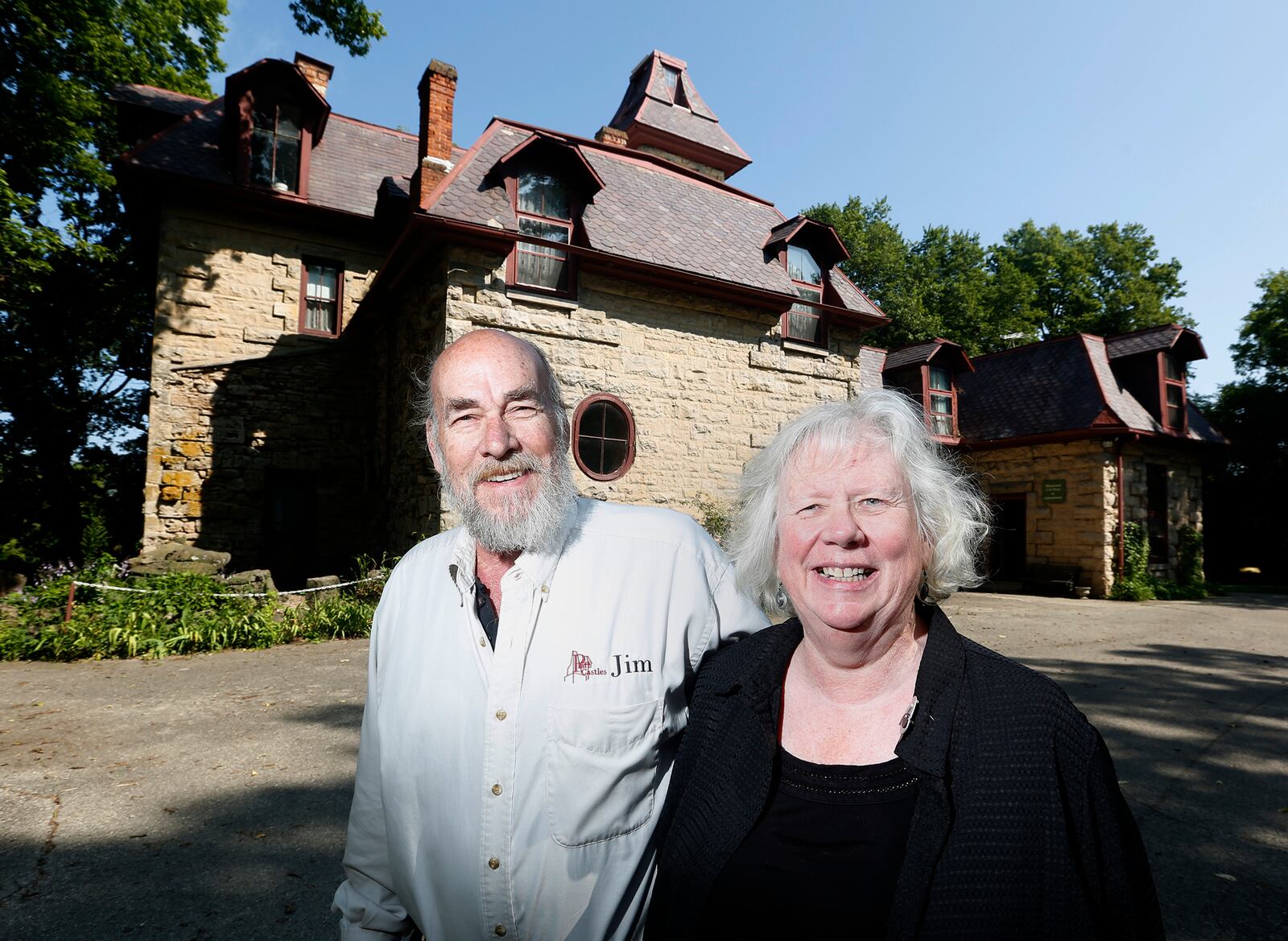 Margaret Piatt and her husband, Jim White, keep the family history alive and care for the 19th century Piatt Castles built by her ancestors.  LISA POWELL / STAFF