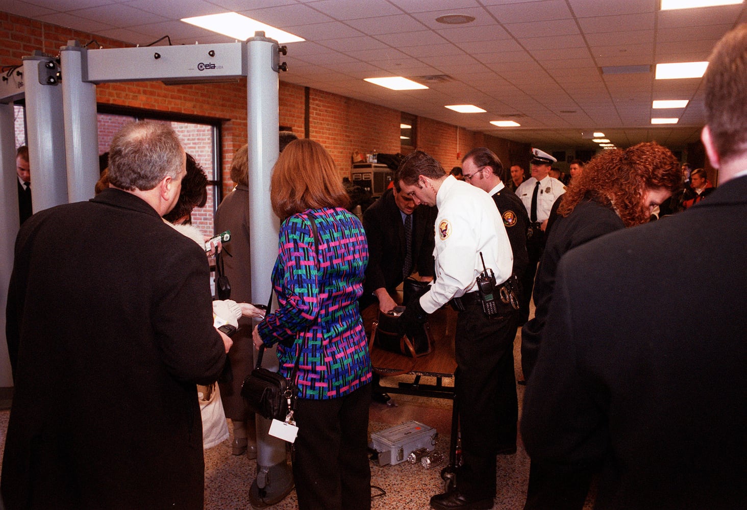 President George W. Bush signing No Child Left Behind Act at Hamilton High School Jan. 8, 2002.