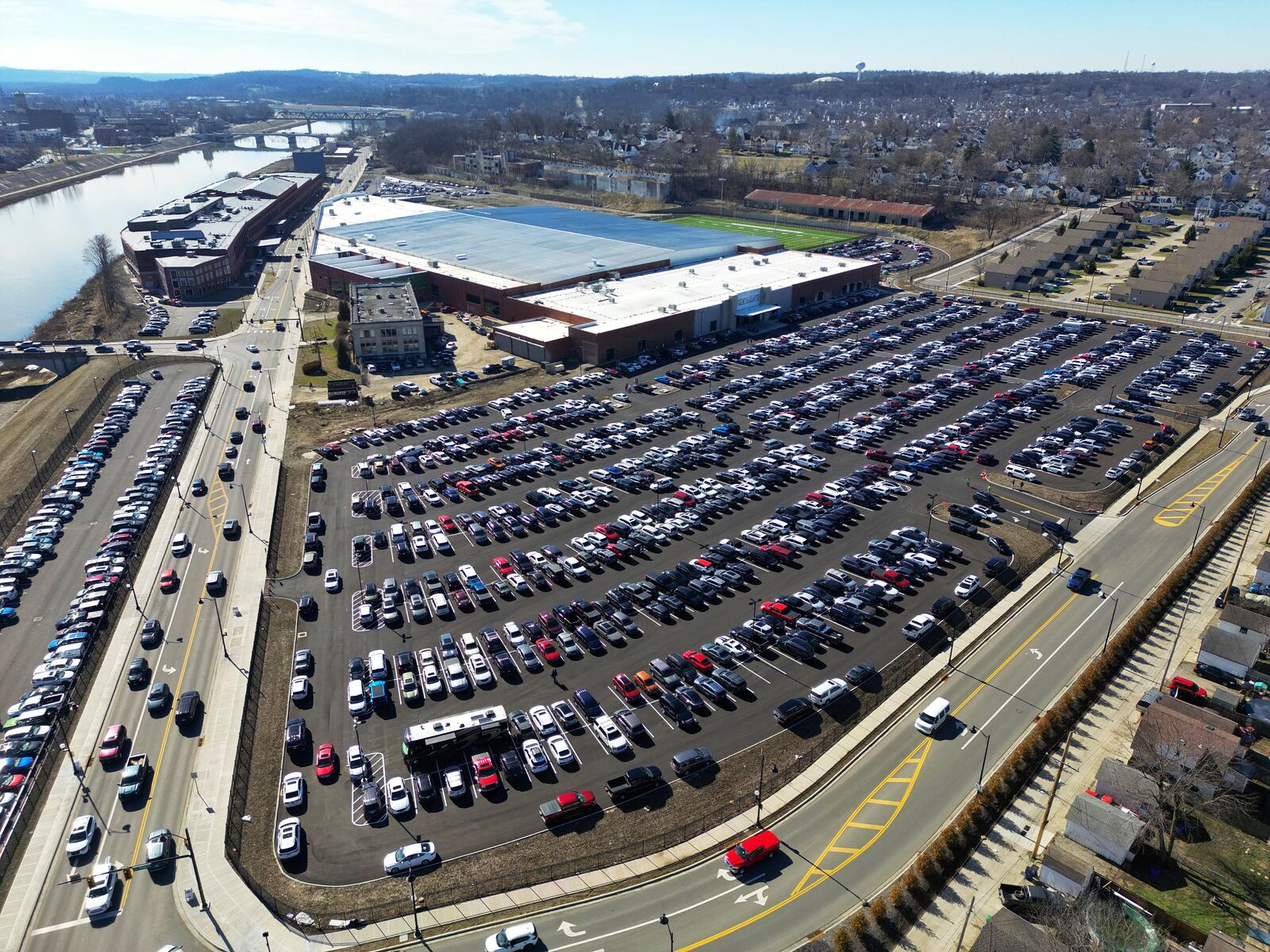 The first large tournament at Spooky Nook Sports Champion Mill on North B Street in Hamilton drew 15,000 people for volleyball Feb. 11, 2023. NICK GRAHAM/STAFF