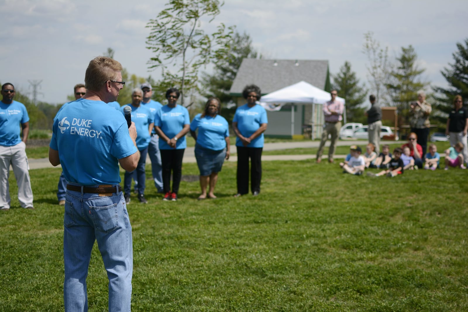 The city celebrated on Thursday, April 20, 2017, a couple days in advance of the 47th Earth Day with its annual tree planting ceremony, which was made possible this year through a grant from Duke Energy. MICHAEL D. PITMAN/STAFF