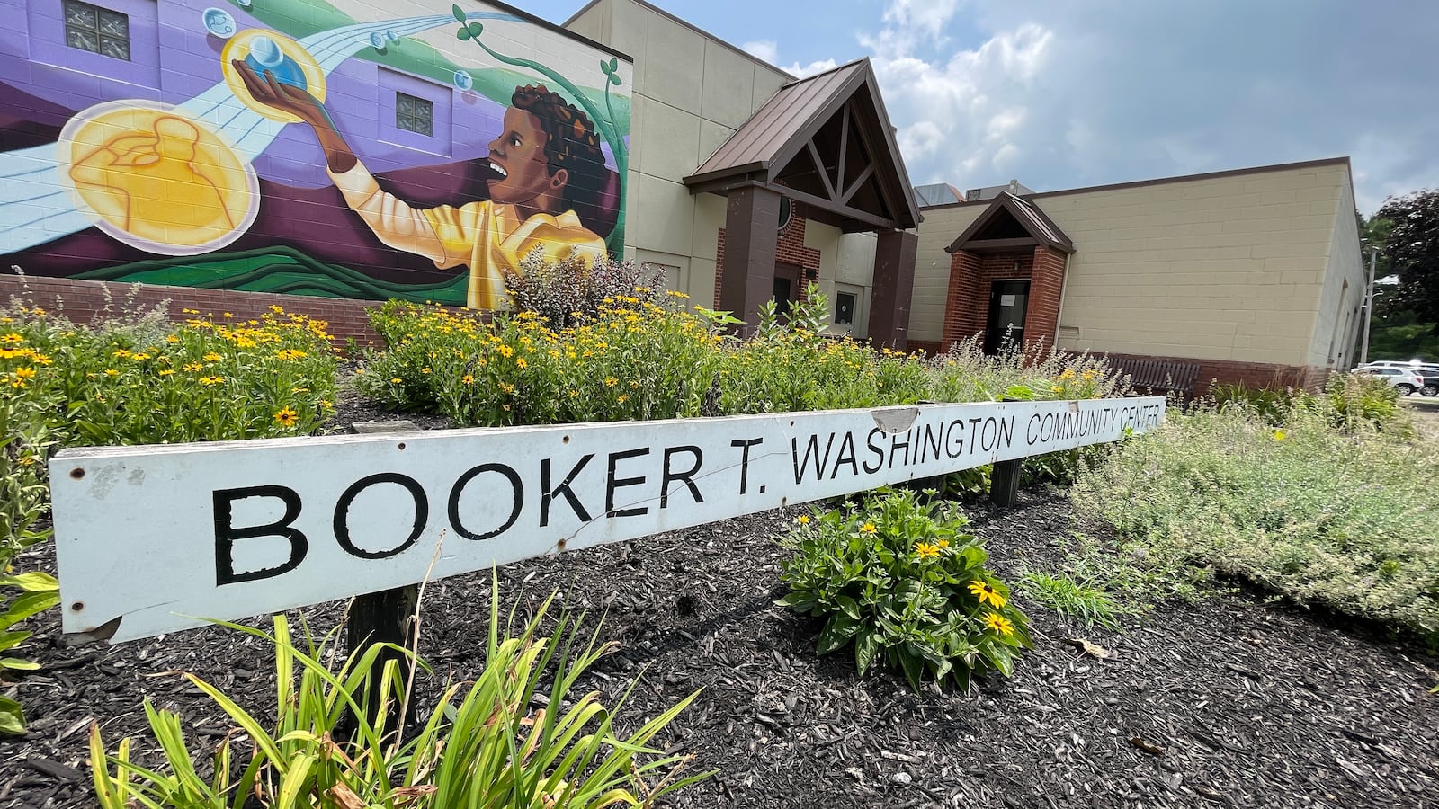 The Booker T. Washington Center, on Front Street in Hamilton, could see an FC Cincinnati Foundation mini pitch built on city property between its building and Riverview Elementary. MICHAEL D. PITMAN/FILE