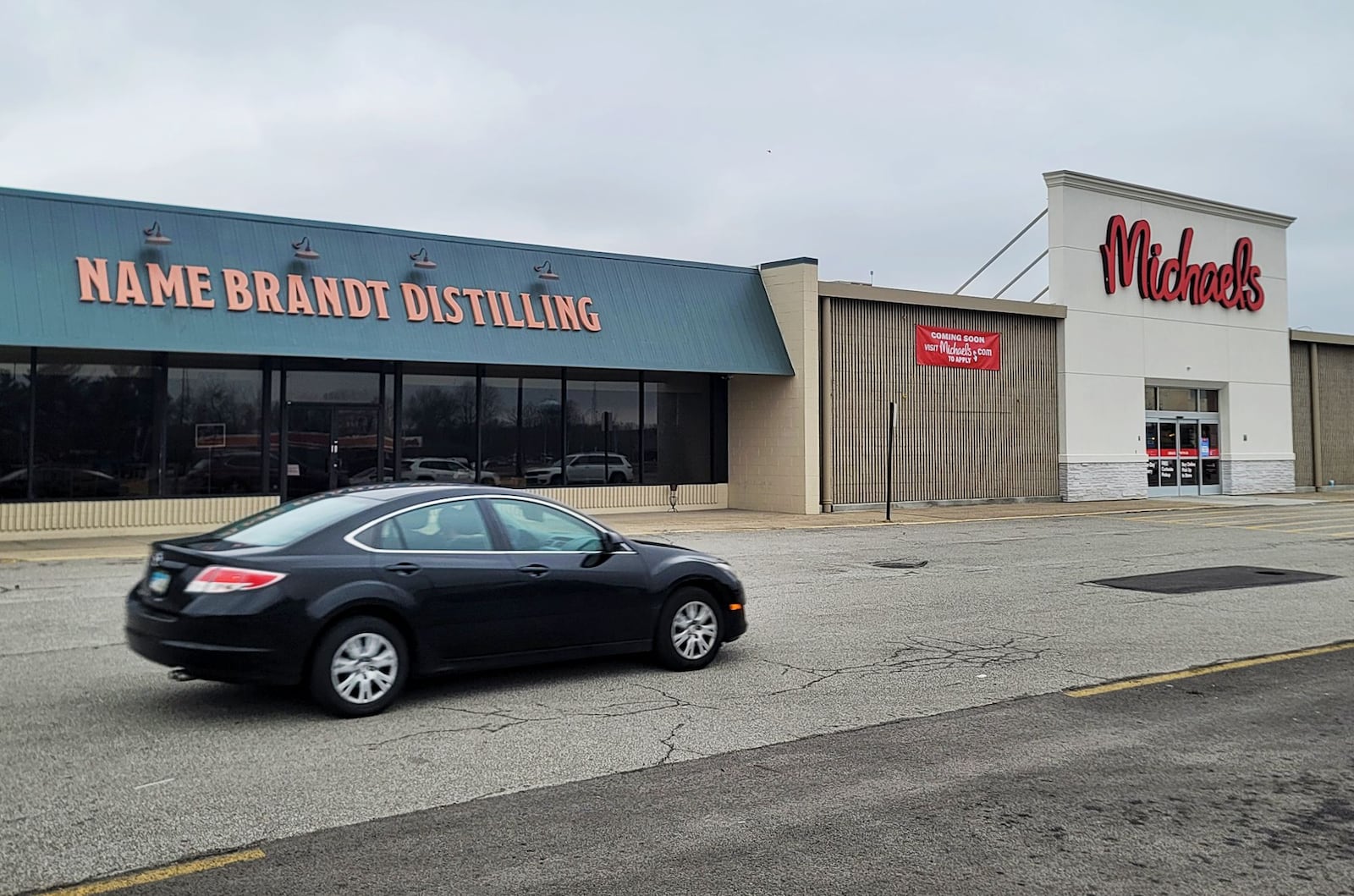 Name Brandt Distilling and Michaels are the two newest tenants in the Eastgate Plaza on Roosevelt Boulevard in Middletown. Michaels is expected to have a soft opening on Feb. 2, followed by a grand opening on Feb. 17. NICK GRAHAM/STAFF