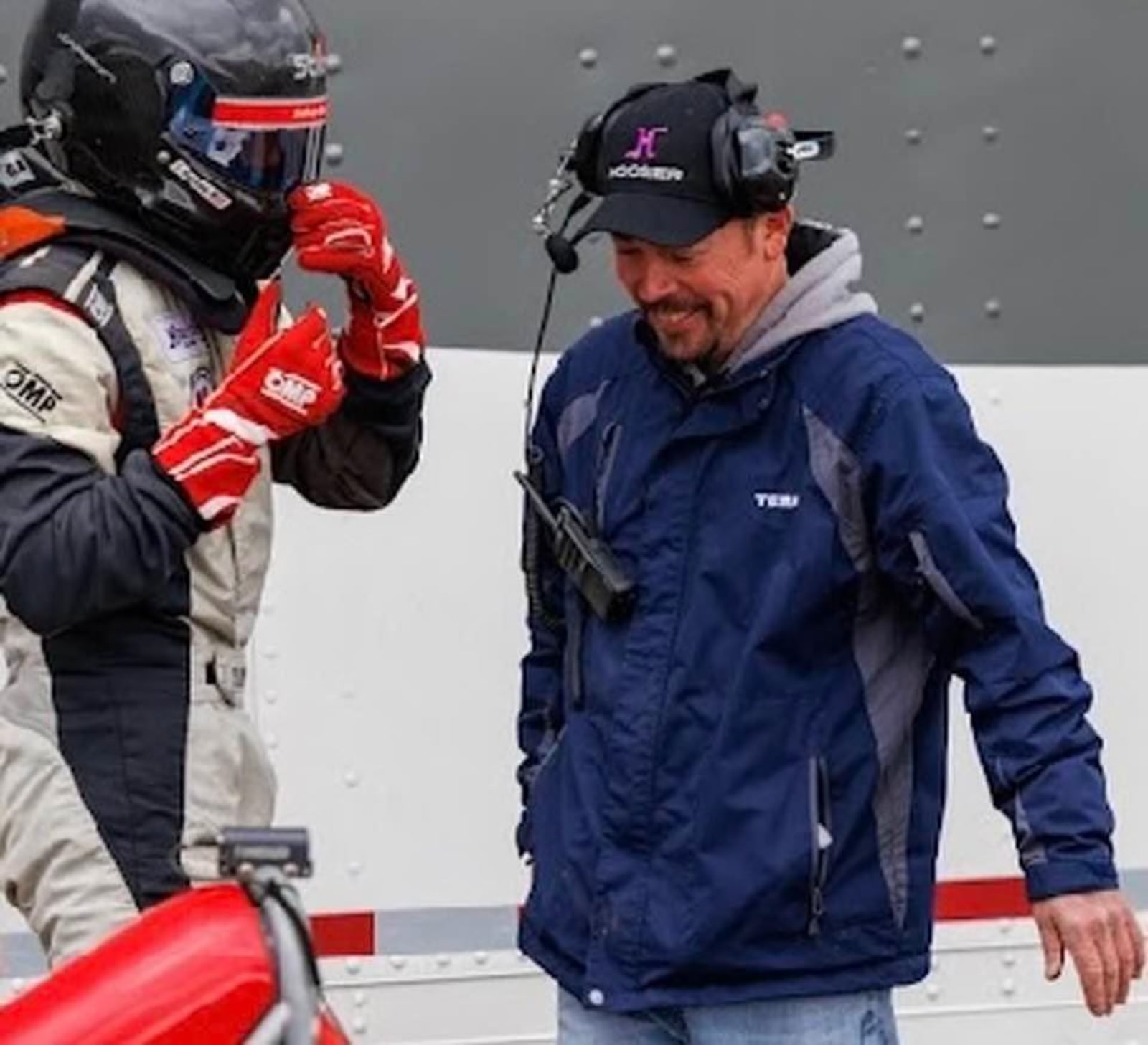 Jack Sullivan (left) is pictured with his dad and crew chief Jeff Sullivan. CONTRIBUTED