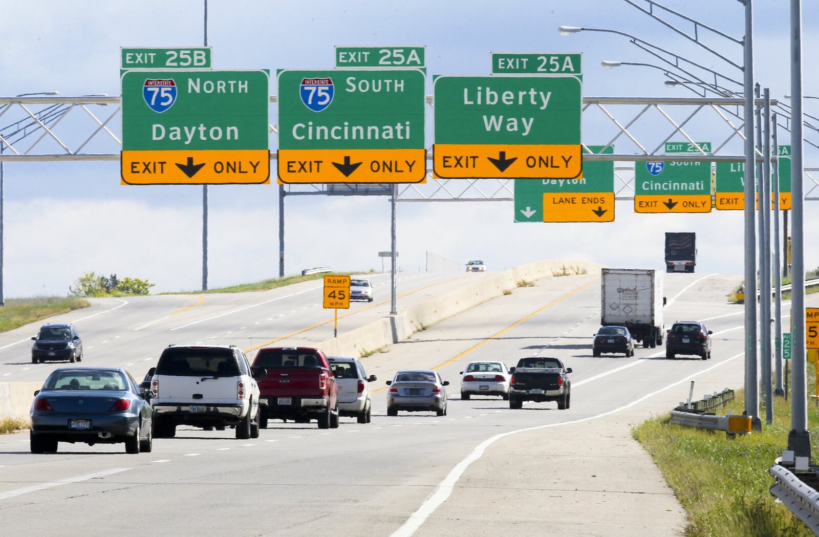 Butler County will spend about $25 million on major modifications to the Liberty Way and Interstate 75 interchange. GREG LYNCH / STAFF