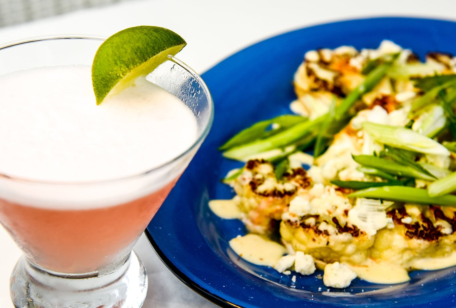 Bar Del Mar is now open as a standalone bar and restaurant on the back side of the Brio at Liberty Center in Liberty Township. This is the Tropical Cosmo infusion cocktail with Buffalo Cauliflower. 