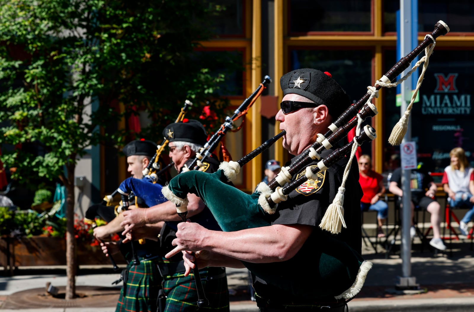 The Butler County Sheriff's Office Honor Guard and Pipe & Drum Corp presented the colors during the Memorial Day Parade Monday, May 29, 2023 in Hamilton. The group is scheduled to perform in the inaugural Middletown St. Patrick's Day parade on Saturday, March 16. NICK GRAHAM/STAFF