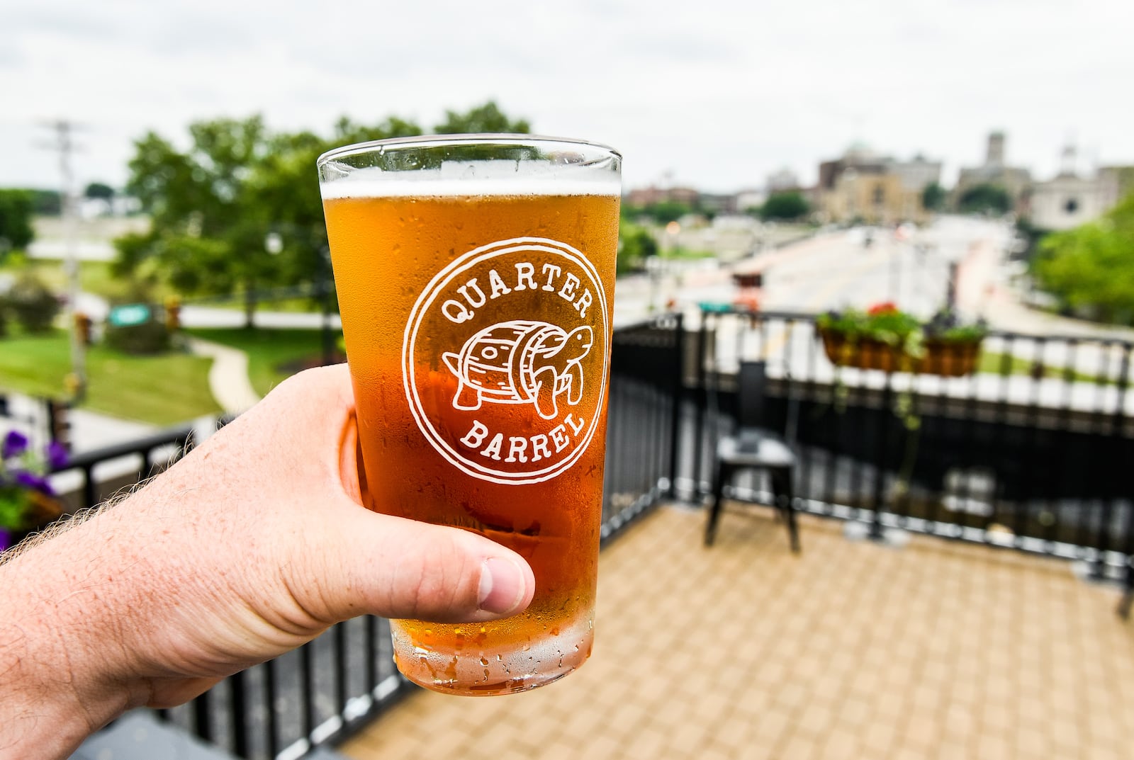 The rooftop dining area is now open at Quarter Barrel Brewery + Pub at 103 Main St. in Hamilton. 