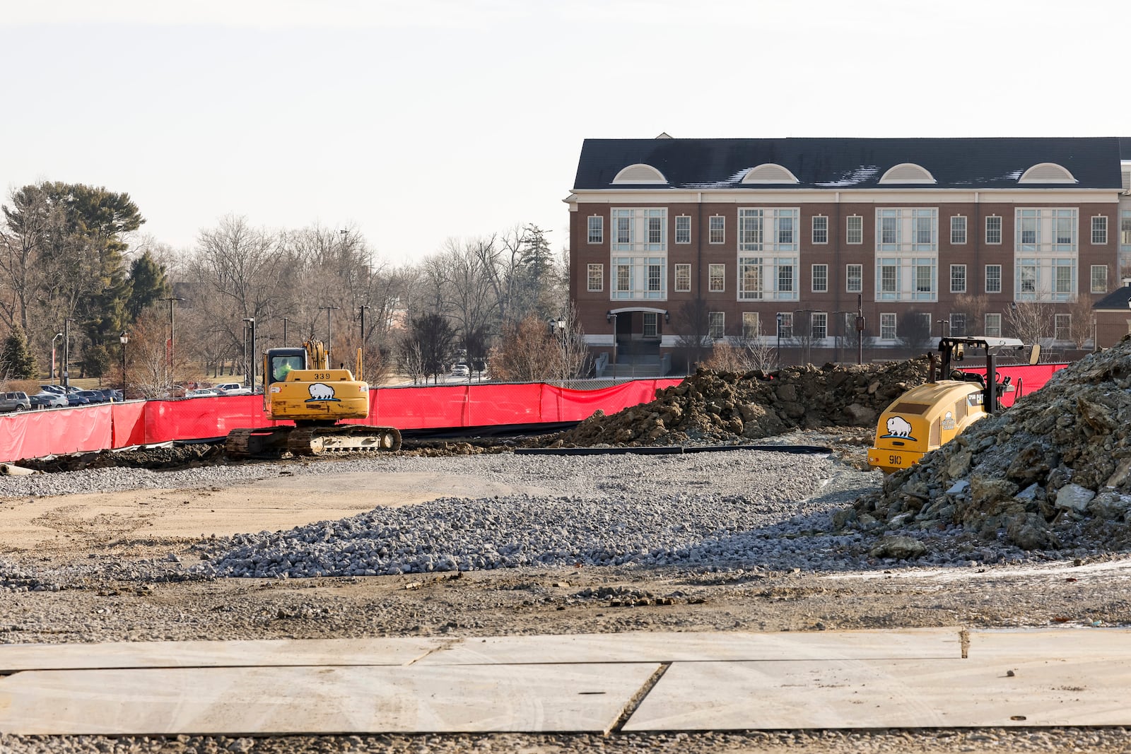 Constuction has started on the Richard M. McVey Data Science Building on Tallawanda Road on the campus of Miami University Tuesday, Jan. 18, 2022 in Oxford. NICK GRAHAM /STAFF