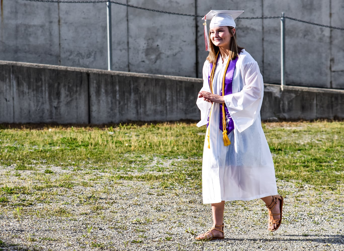 Madison High School drive-thru graduation ceremony at Land of Illusion