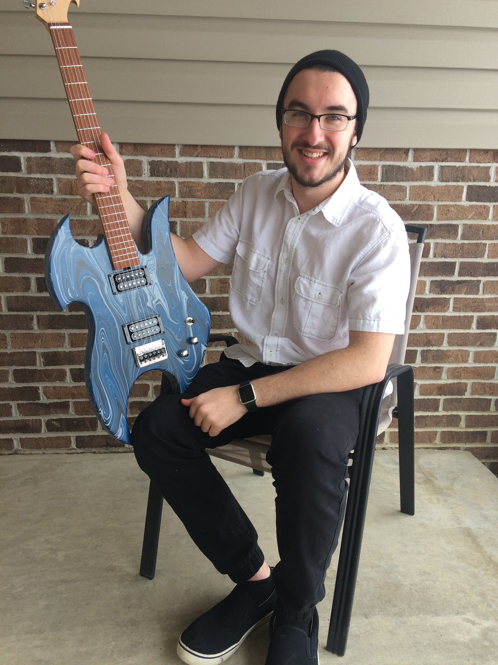 Brookville resident Garrett Hensley took a guitar class at from Sinclair Community College's STEM Guitar Project.