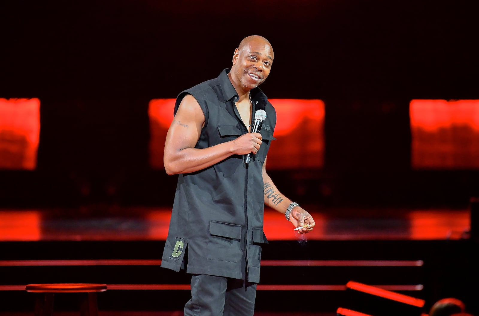 FILE - Comedian Dave Chappelle performs at Madison Square Garden during his 50th birthday celebration week, in New York, Aug. 22, 2023. (Photo by Evan Agostini/Invision/AP File)