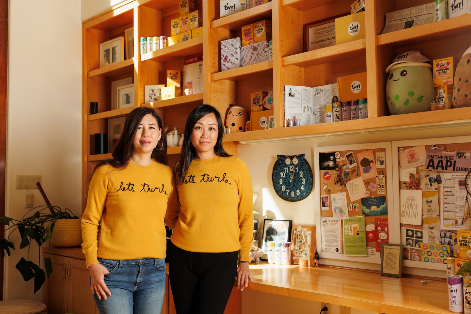 Twrl co-founders Olivia Chen and Pauline Ang pose for a portrait on Monday, Oct. 21, 2024, in Palo Alto, Calif. (AP Photo/Juliana Yamada)