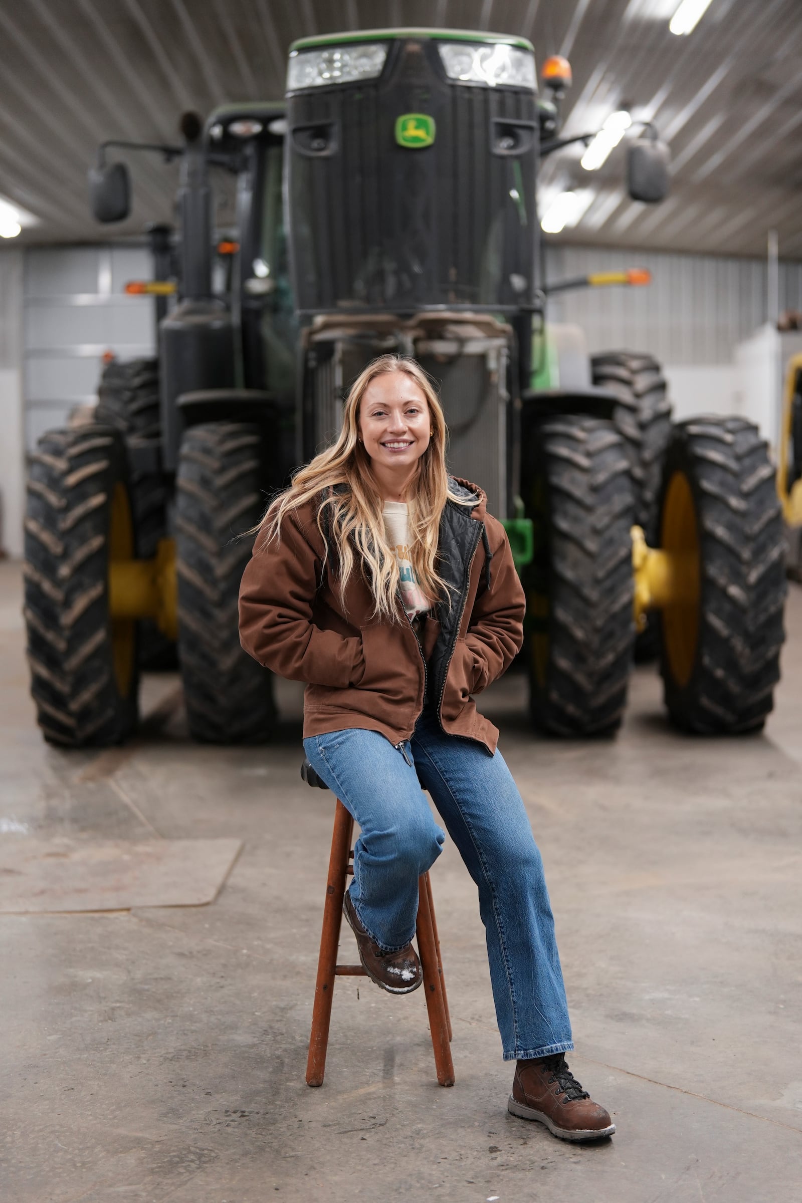 Zoe Kent poses for a portrait, Monday, Jan. 20, 2025, at her farm in Bucyrus, Ohio. (AP Photo/Joshua A. Bickel)