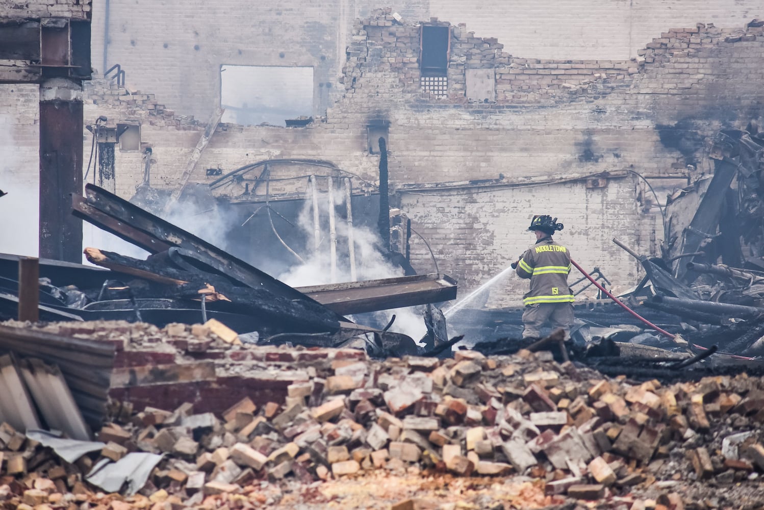 PHOTOS: Aftermath of huge New Year’s Day warehouse fire in Middletown