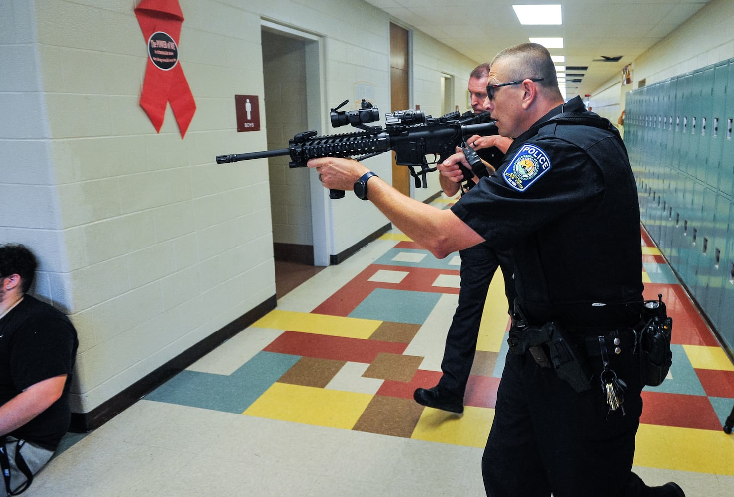 Active shooter training at Ross Middle School