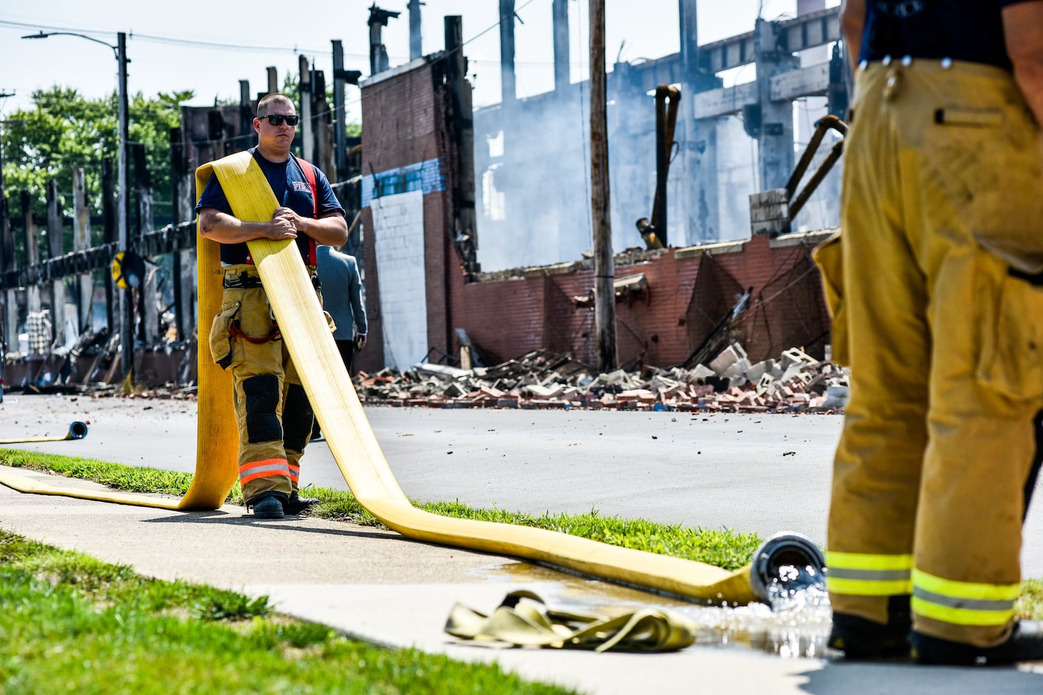 Aftermath of massive warehouse fire in Hamilton