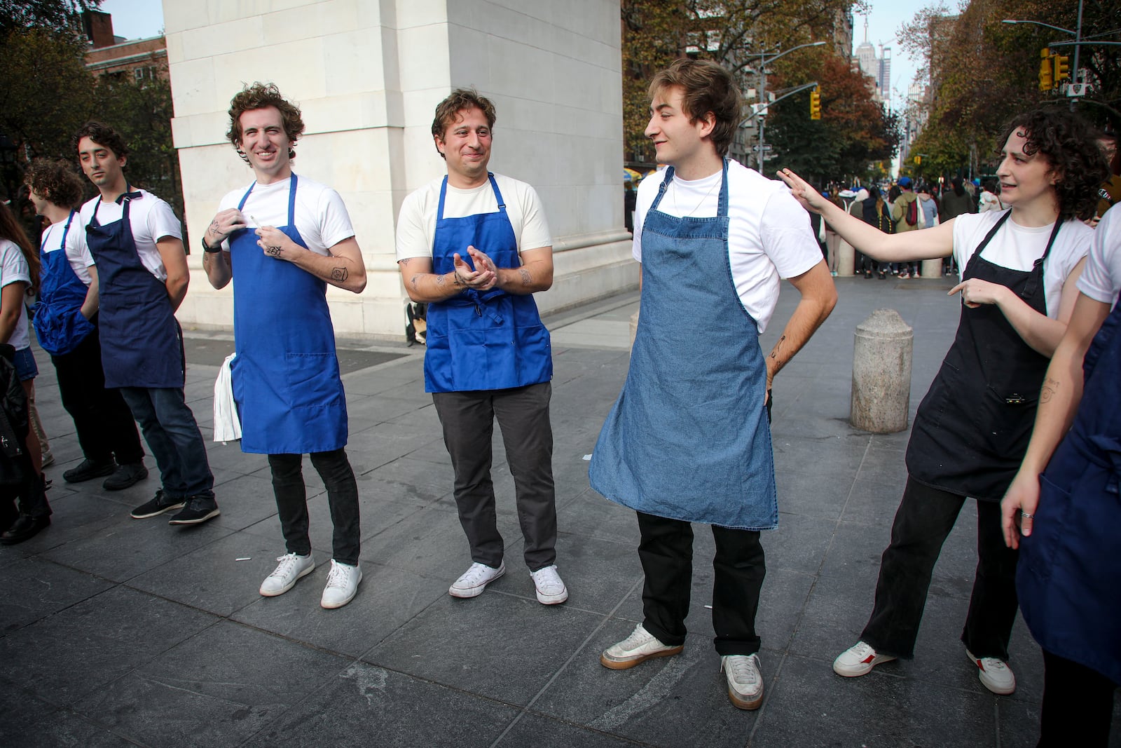 FILE - Participants take part in a Jeremy Allen White lookalike competition on Sunday, Nov. 17, 2024, in New York. (Photo by Andy Kropa/Invision/AP, File)