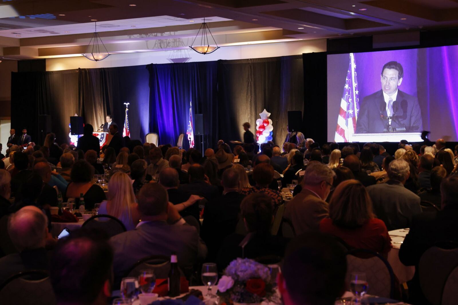 The crowd at the Butler County GOP Lincoln Day dinner listens to speakers | Nick Graham/Staff