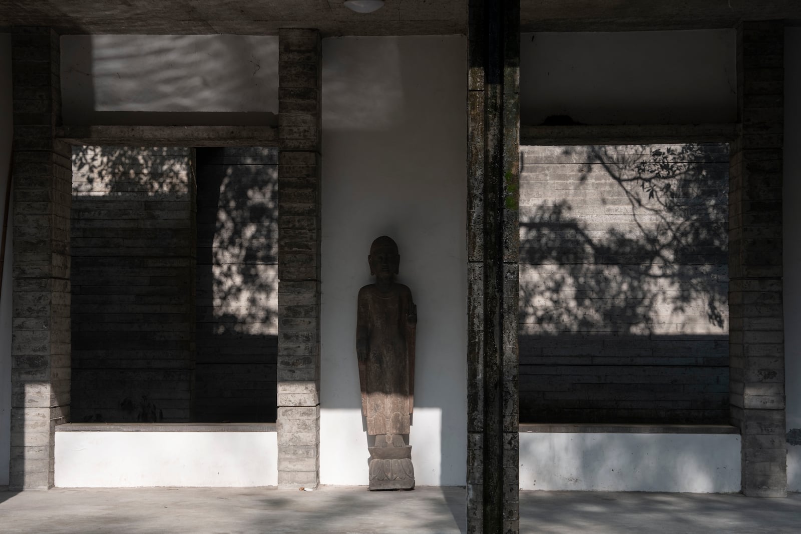 A view of the Luyeyuan Stone Carving Art Museum project by Pritzker Architecture Prize winner Chinese architect Liu Jiakun in Chengdu in southwestern China's Sichuan province on Monday, March 3, 2025. (AP Photo/Ng Han Guan)