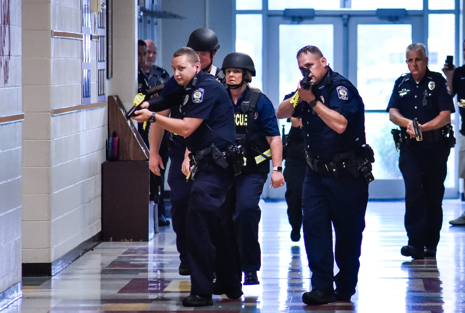 Active shooter training at Ross Middle School