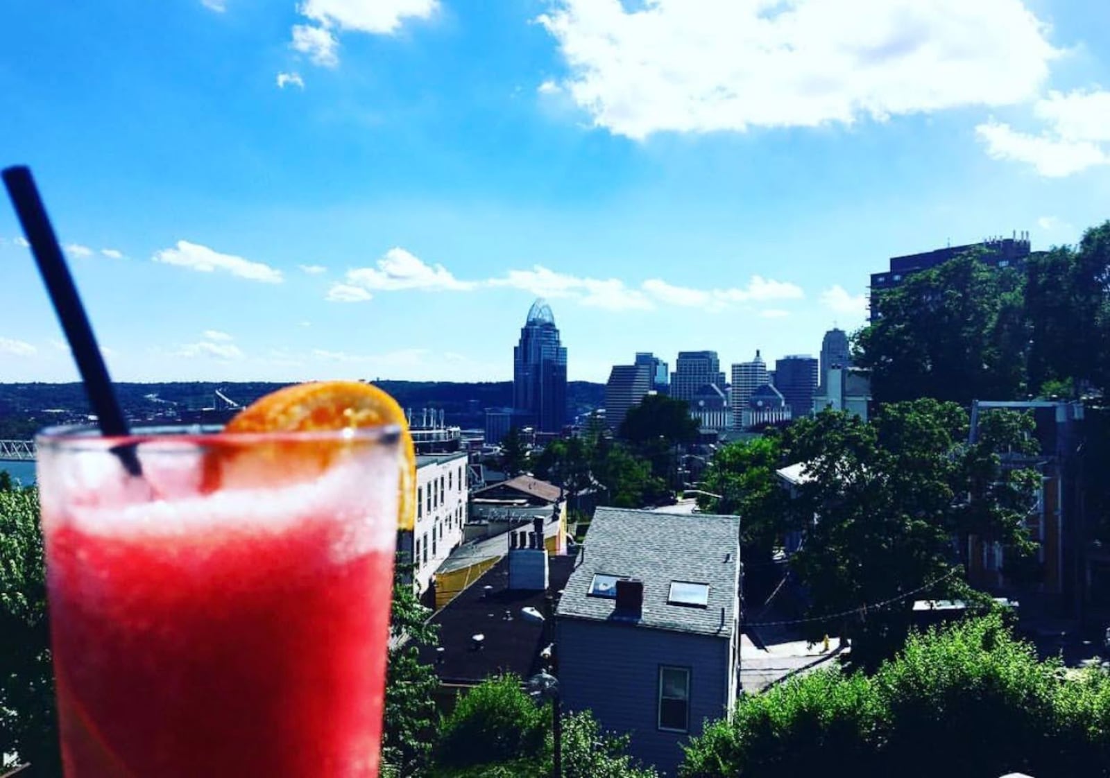 Grab a drink at one of Mt. Adams bars, and take in the view of Cincinnati.