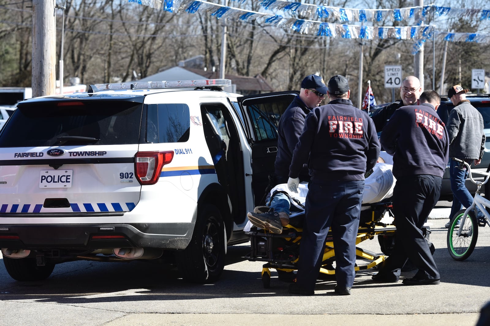 Fairfield Twp. police apprehended a man who fled in the township’s Five Points area, officials said. NICK GRAHAM / STAFF