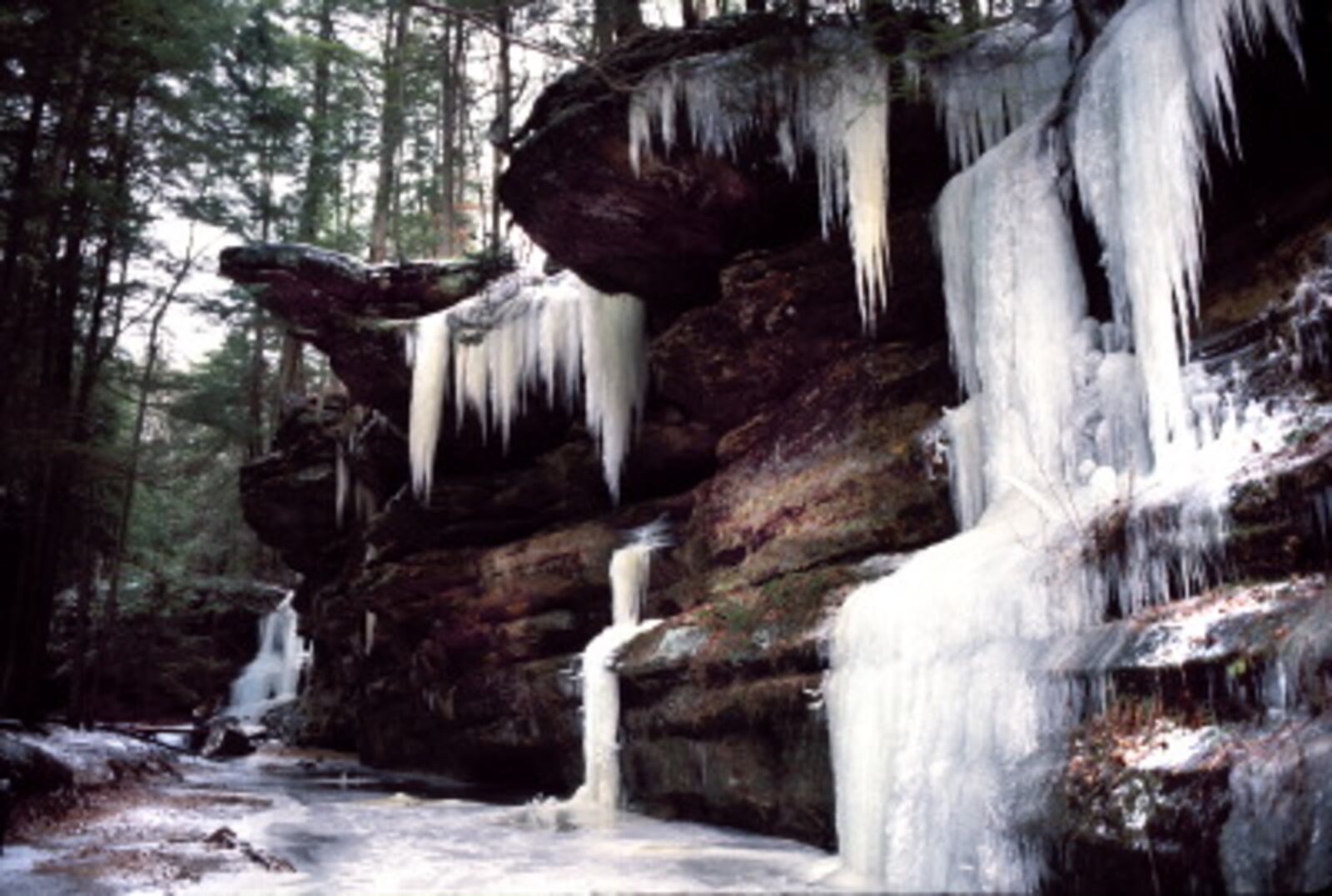 When winter weather hits the region, Hocking Hill's gorgeous rock formations, soaring cliffs, deep gorges and stunning waterfalls freeze to icy, crystal sculptures, making it one of the Buckeye State's most popular winter destinations. CONTRIBUTED