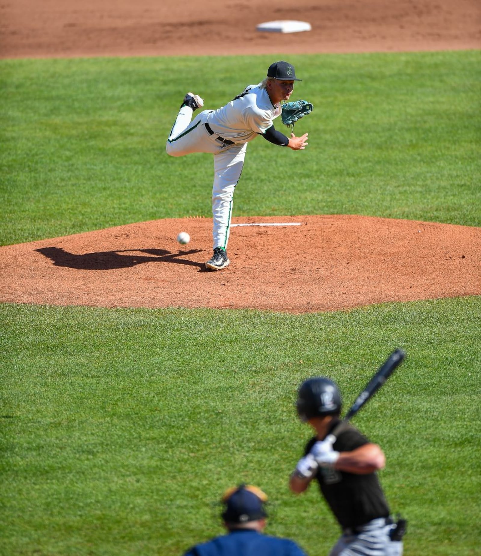 Badin's Beau Chaney sends a pitch to the plate against West Branch during the Division II state final on Sunday at Akron's Canal Park. Kyle Hendrix/CONTRIBUTED