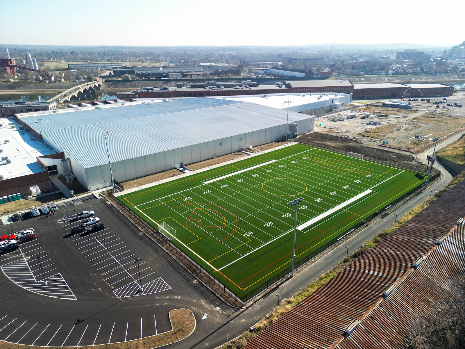 Construction continues at Spooky Nook Sports Champion Mill Wednesday, Nov. 23, 2022 in Hamilton. NICK GRAHAM/STAFF