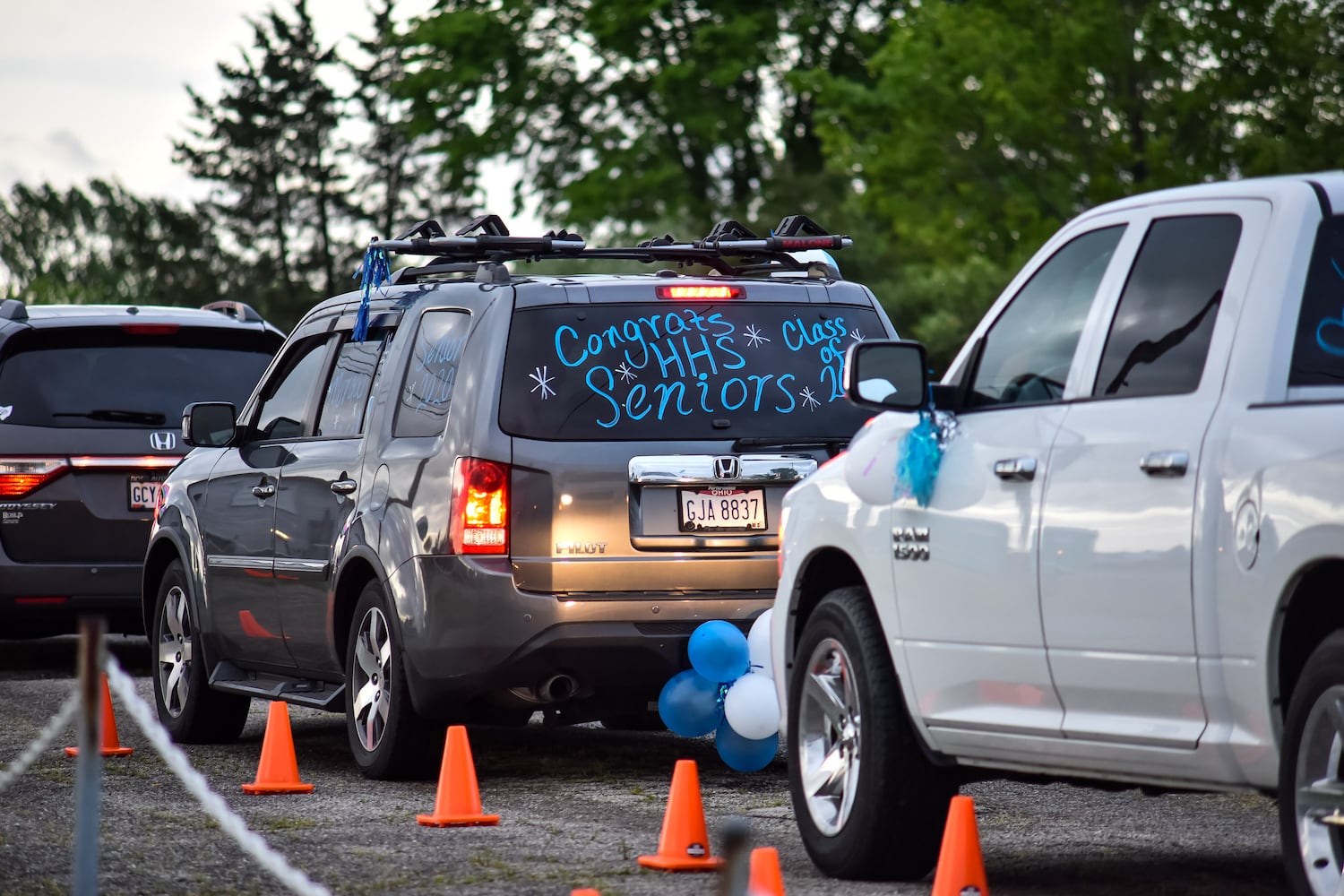 Hamilton High School seniors celebrate graduation at Holiday Auto Theatre drive-in