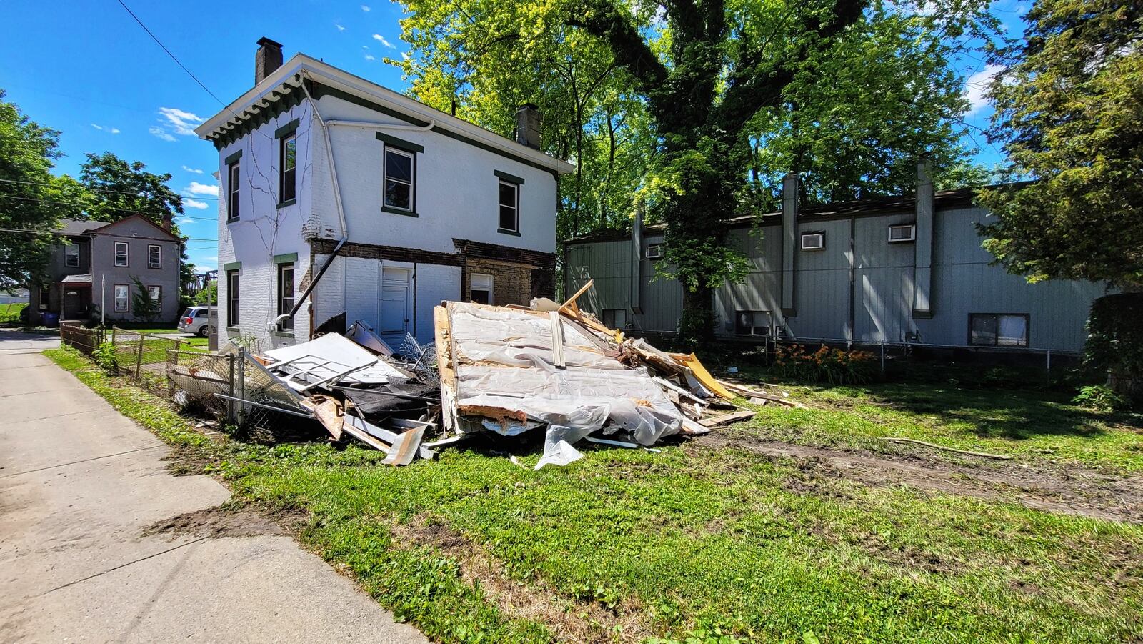 This is the back of the building at 221 S. B St. in Hamilton, which is being converted into Nic & Norm's Sidecar Bar, a Prohibition-style restaurant and bar, featuring bourbon and bacon-featured meals. NICK GRAHAM/STAFF