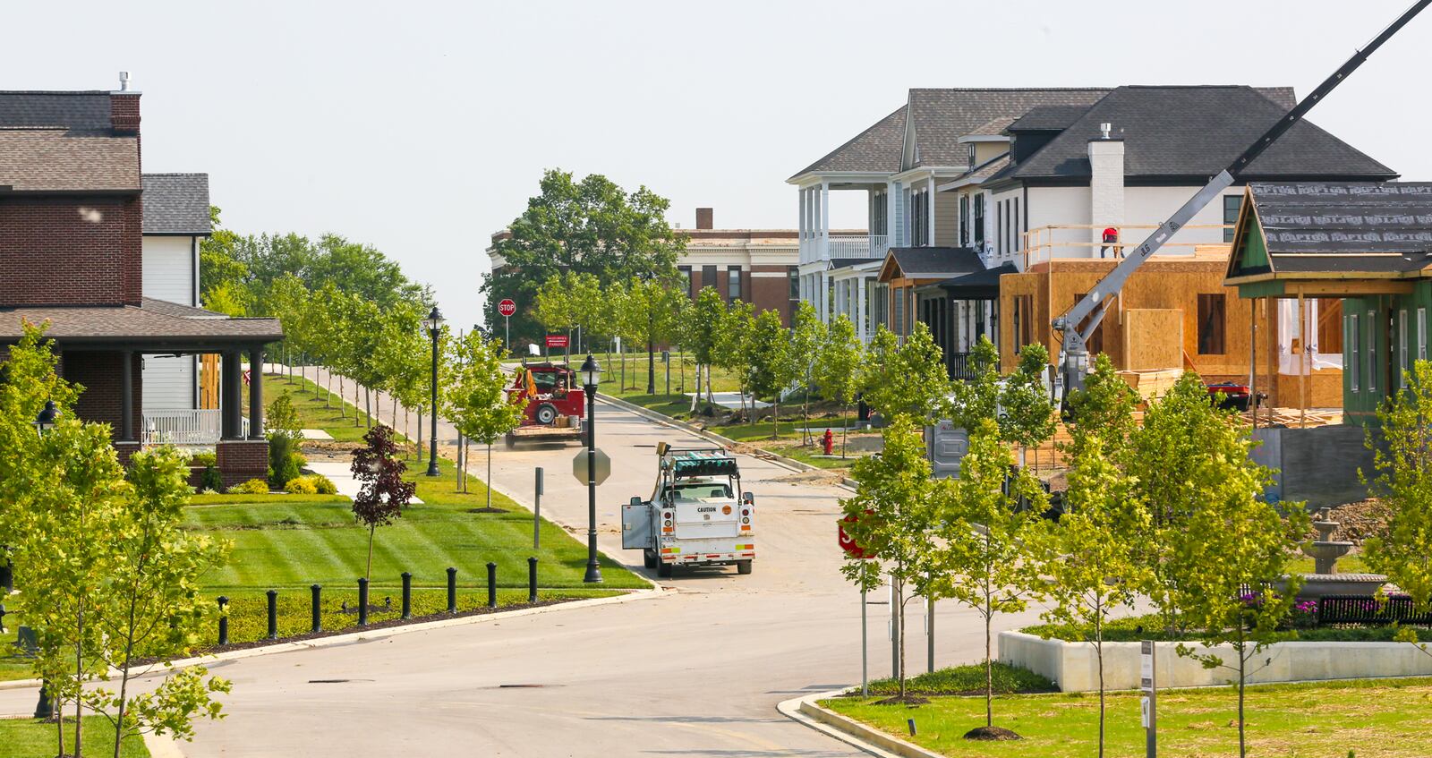 Warren County’s Union Village, located on Ohio 741 west of Lebanon in Turtlecreek Twp., is under way with more homes being built. The 1,230-acre master planned community is based on new urbanism which includes principles such as walkability, sustainability and quality of life and will be showcased Oct. 1-17 when Union Village hosts the 2021 Home Builders Association of Dayton Homearama. GREG LYNCH / STAFF