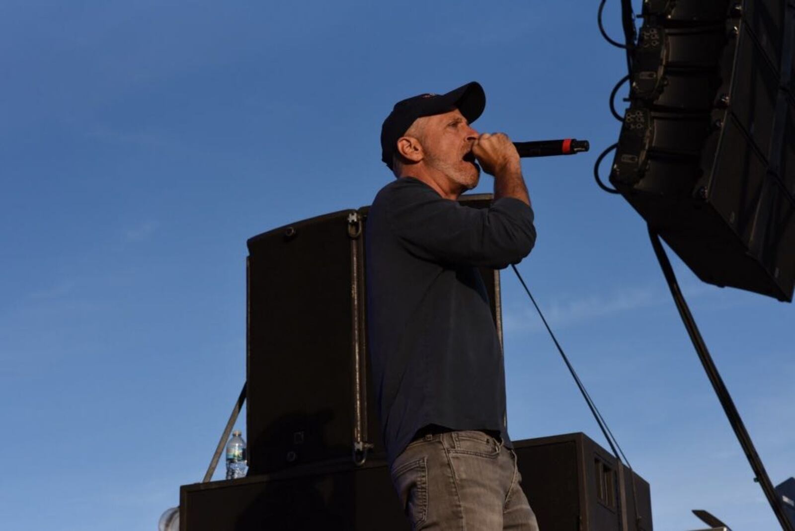 Jon Stewart takes the stage at Gem City Shine on Aug. 25, 2019 in Dayton. TOM GILLIAM/CONTRIBUTED