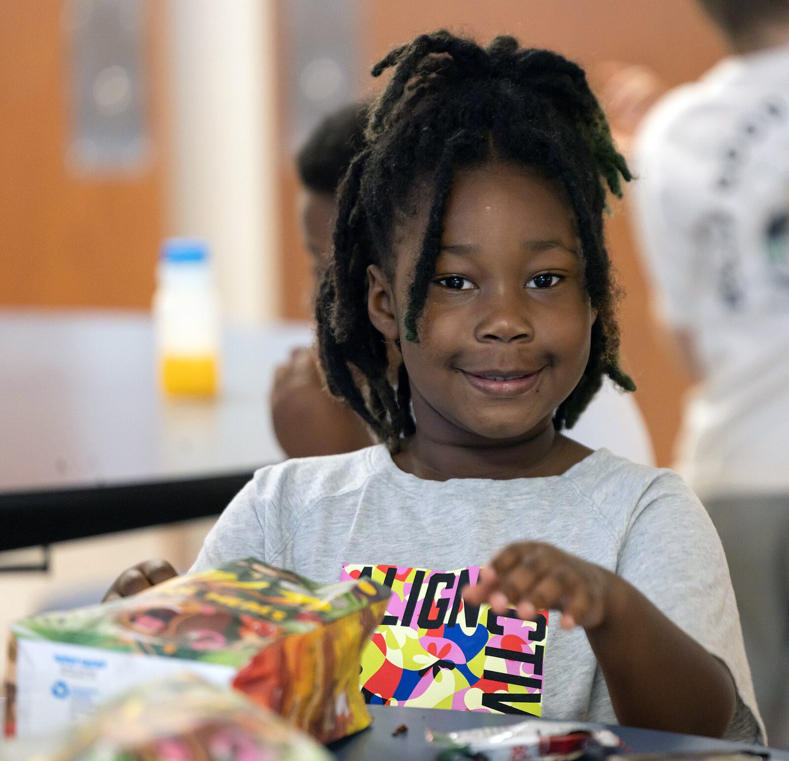 Breakfast, lunch, and a snack are provided daily for children enrolled in the UpSpring 360 summer camp program. Photo: Angie Liscomb Photography