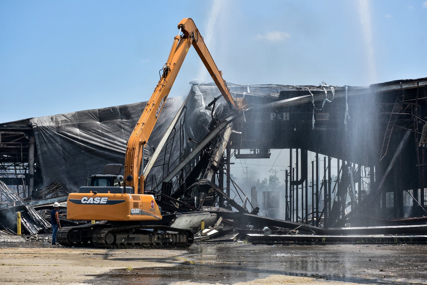 Aftermath of massive warehouse fire in Hamilton