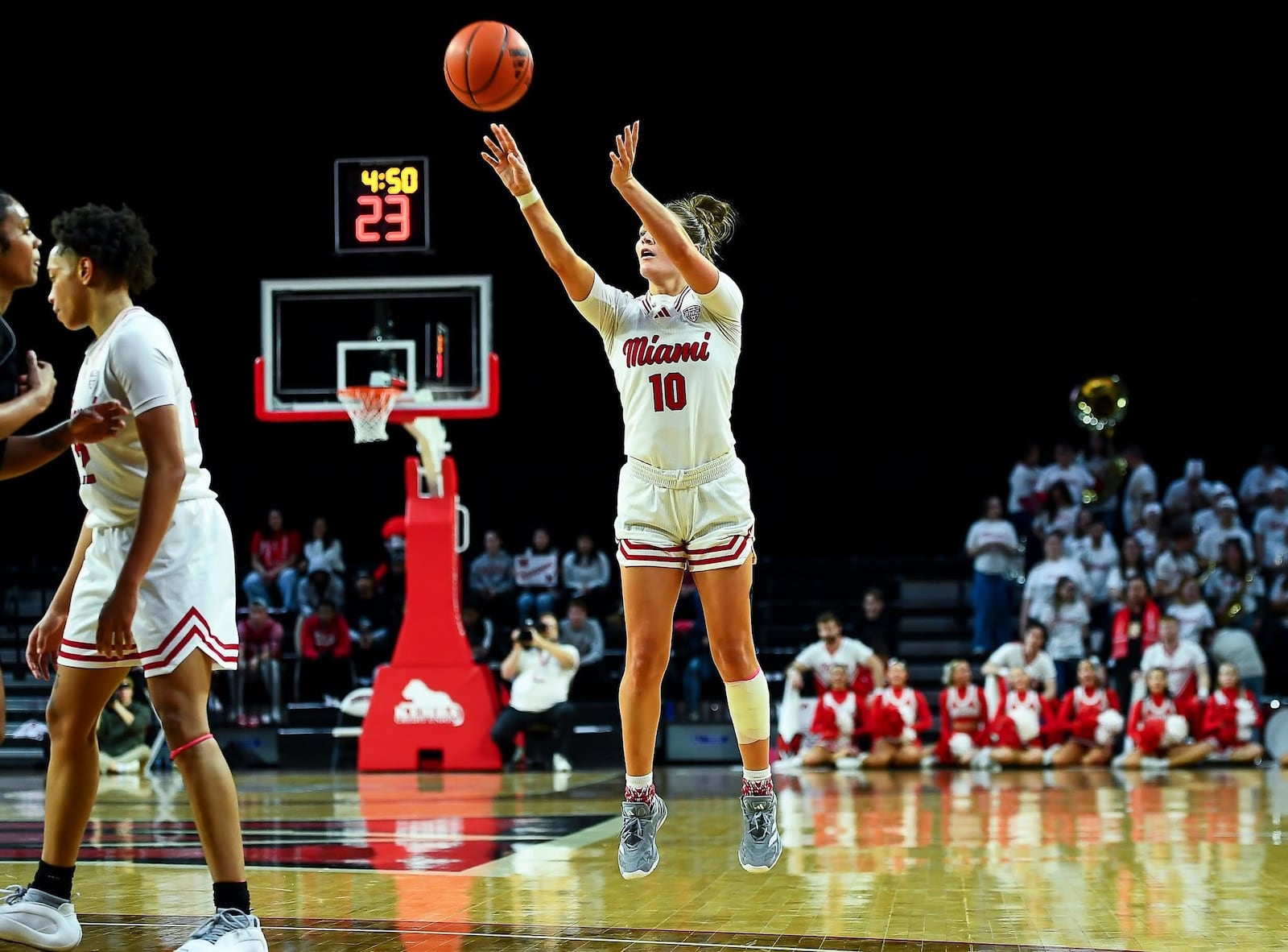 Miami's Maya Chandler (10) puts up a shot during a game earlier this season at Miller Hall. Kyle Hendrix/CONTRIBUTED