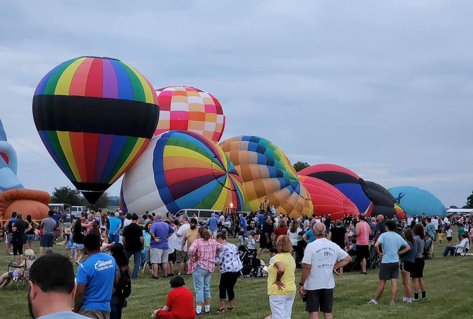 Opening day of The Ohio Challenge hot air balloon festival featured s balloon glow, fireworks and skydivers from Team Fastrax, craft vendors, food and more Friday night, July 15, 2022 at Smith Park in Middletown. NICK GRAHAM/STAFF