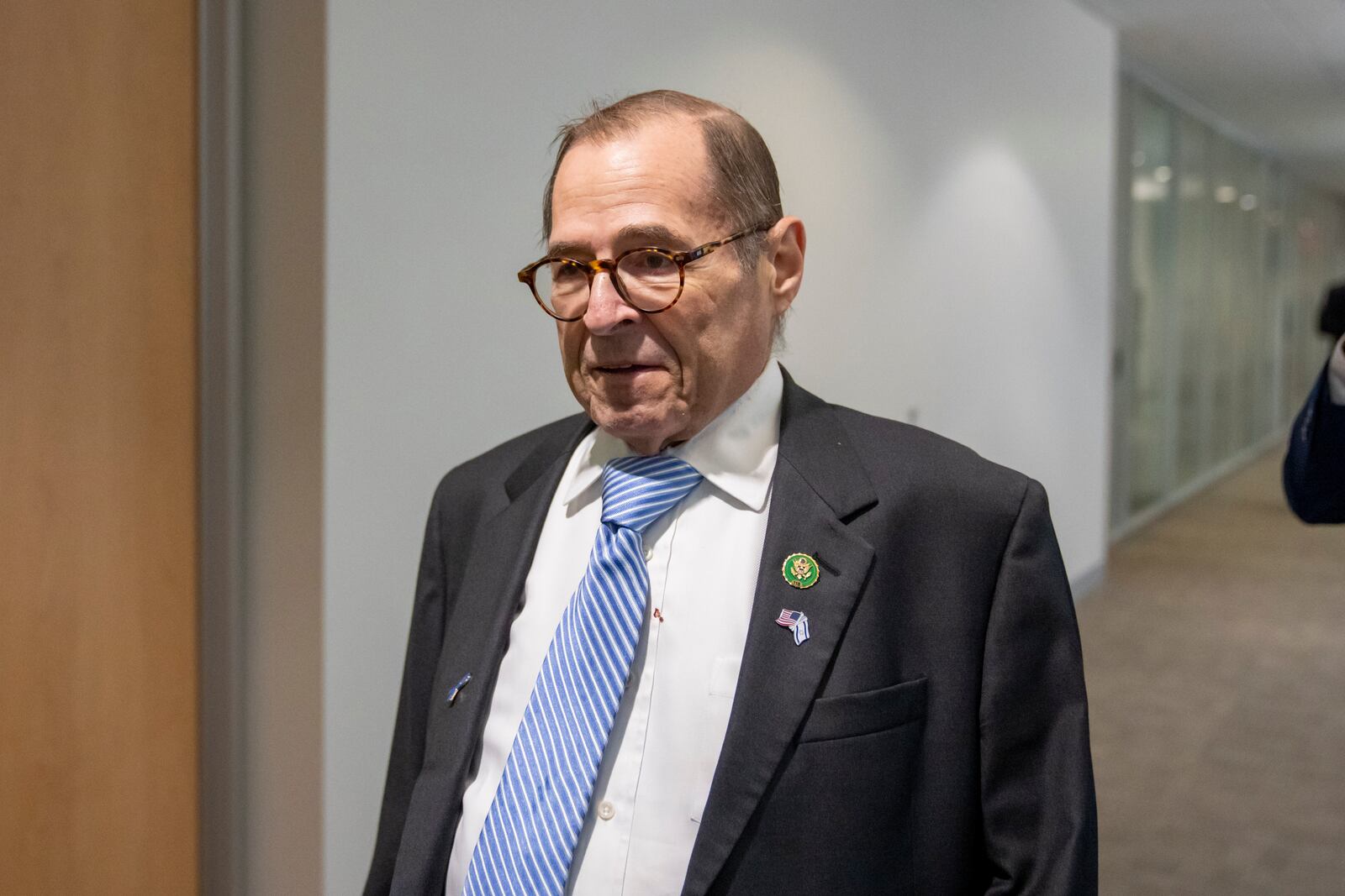 FILE - Rep. Jerry Nadler, D-N.Y., is pictured before a hearing, Nov. 7, 2023, in Washington. (AP Photo/Alex Brandon, File)