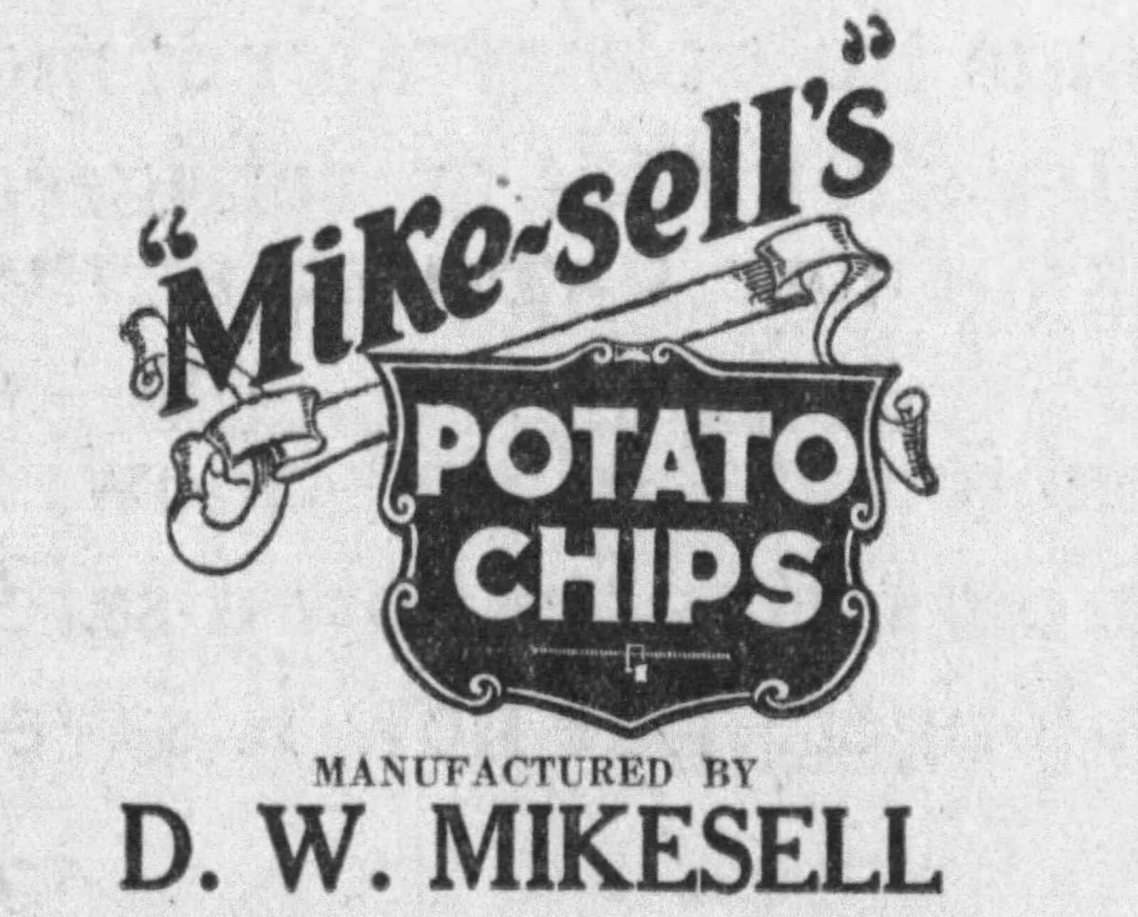 In 1925, the chips were rebranded as “Mike-sells” potato chips. That logo lasted for more than 70 years. DAYTON DAILY NEWS ARCHIVES