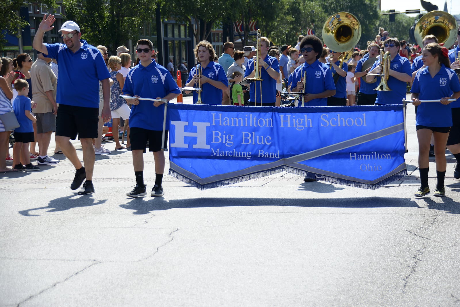 Hamilton's annual Fourth of July parade on July 4, 2018, attracted hundreds from around the region, and included multiple high school marching bands, police agencies, and veterans and veteran organizations. Pictured is the Hamilton High School Marching Band. MICHAEL D. PITMAN/FILE