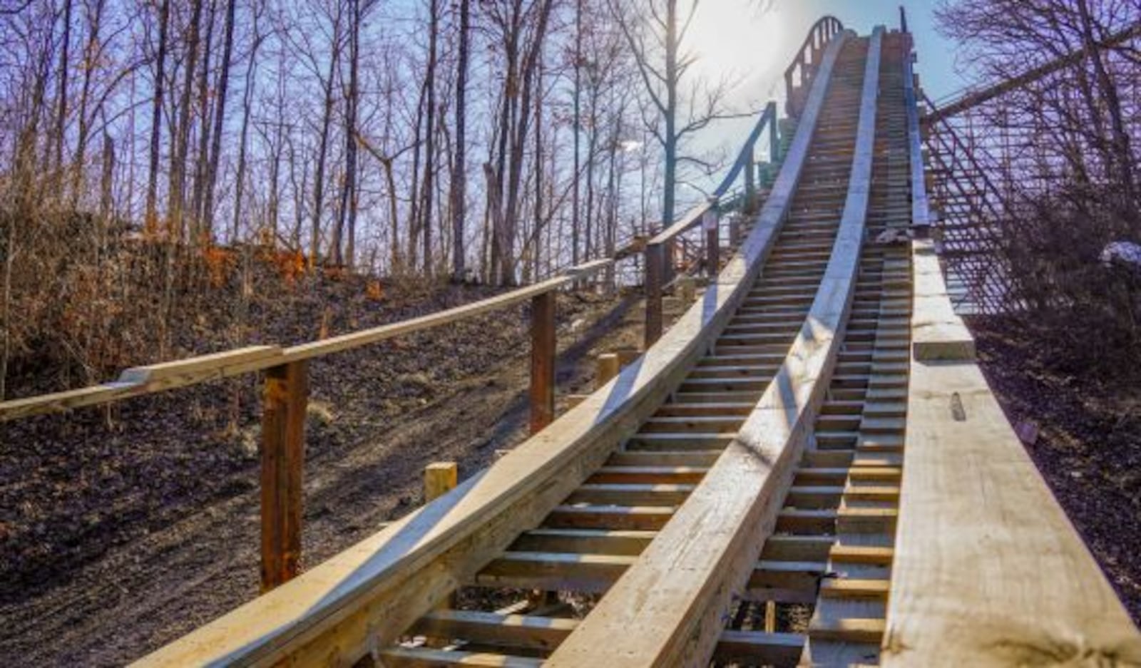 Photos of Kings Island's the Beast rollercoaster undergoing seasonal maintenance. CONTRIBUTED