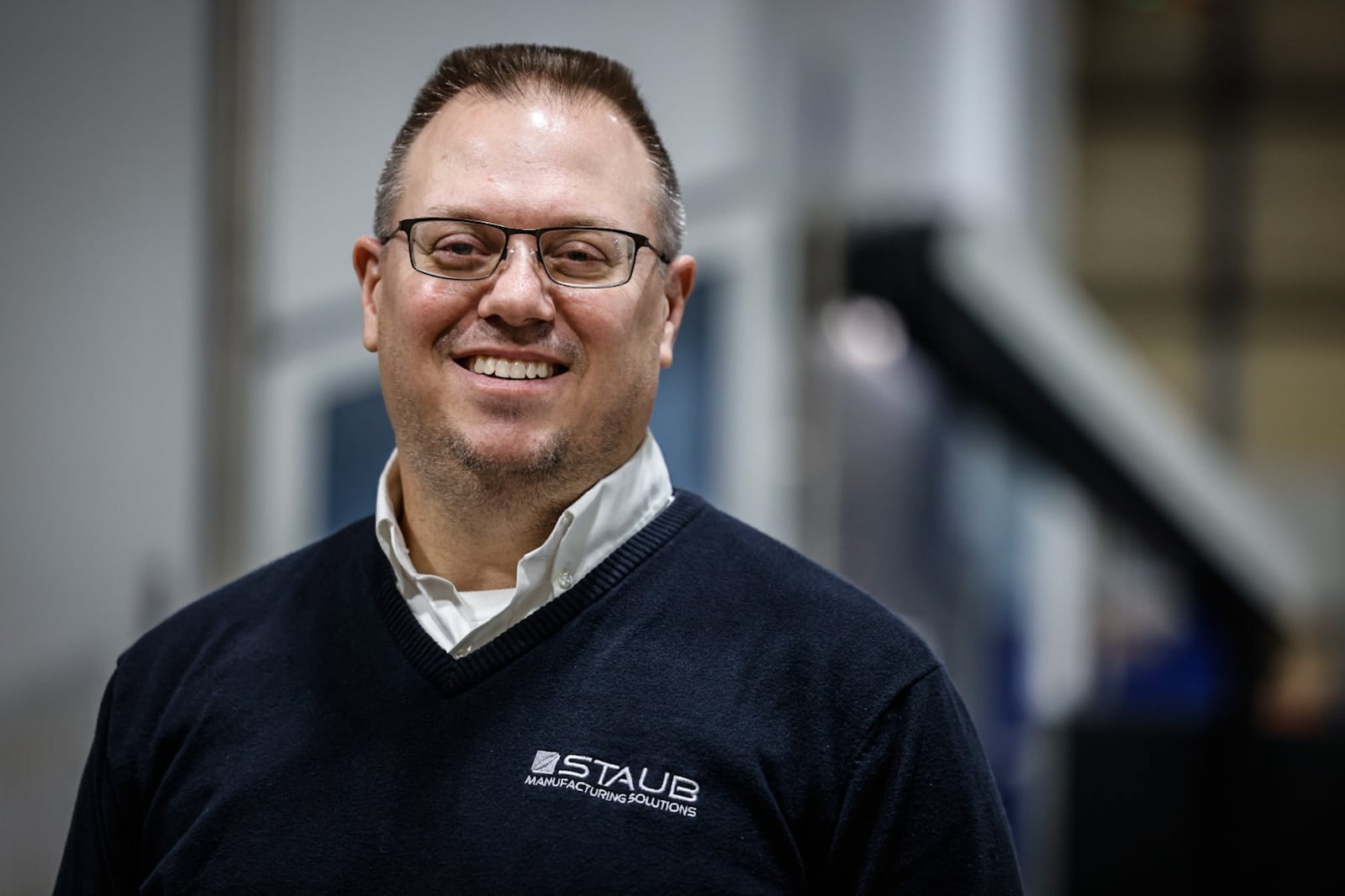 Steve Staub is the president of Staub Manufacturing Solutions on Thunderhawk Court in Dayton. JIM NOELKER/STAFF