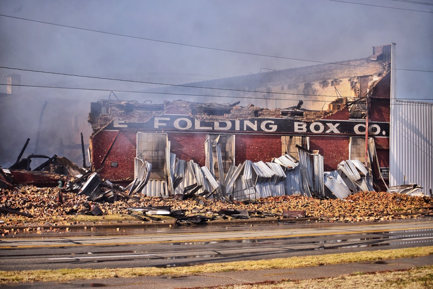 PHOTOS: Large fire at old Middletown Paperboard building on New Year’s Day