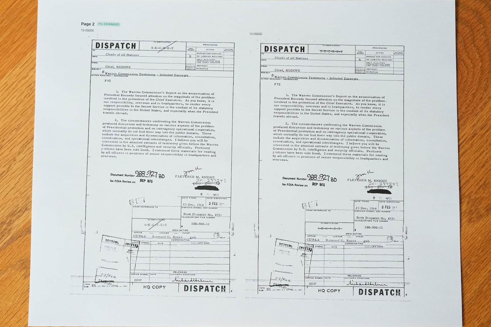 Recently declassified documents related to the President John F. Kennedy assassination are seen Wednesday, March 19, 2025, in Nashville, Tenn. (AP Photo/George Walker IV)